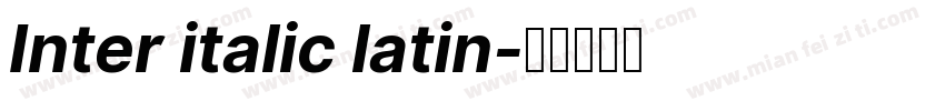 Inter italic latin字体转换